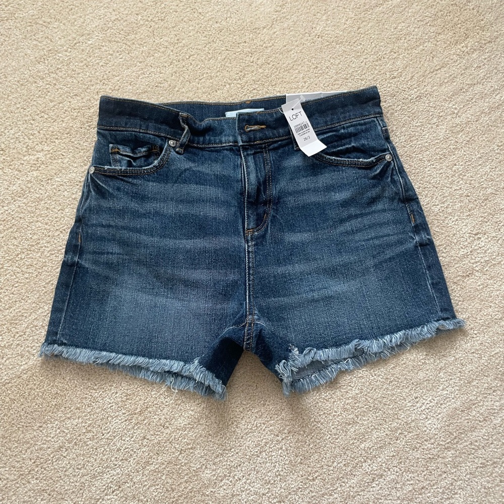 Loft Dark Wash Jean Short